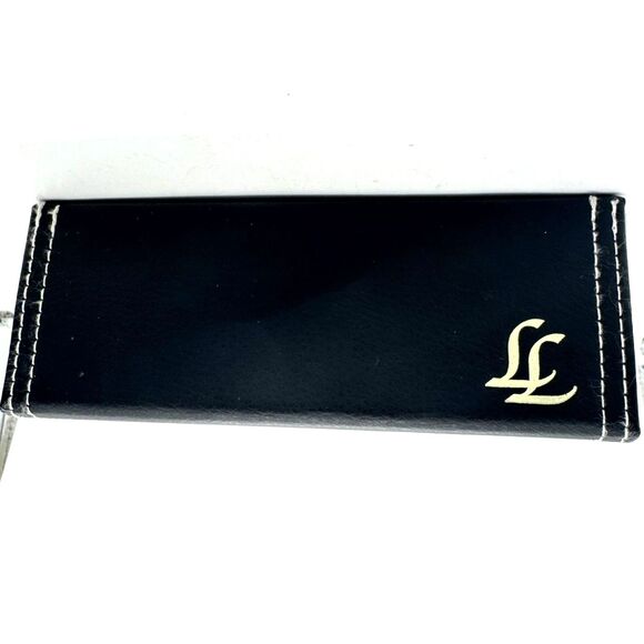 Lisa Loeb Hard Leather Rectangle Top-Stiching Eyeglasses Sunglasses Case - Picture 2 of 9